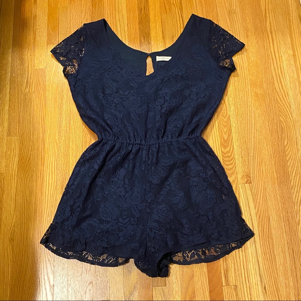 Abercrombie Navy Lace Romper